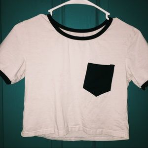 Black and white crop top